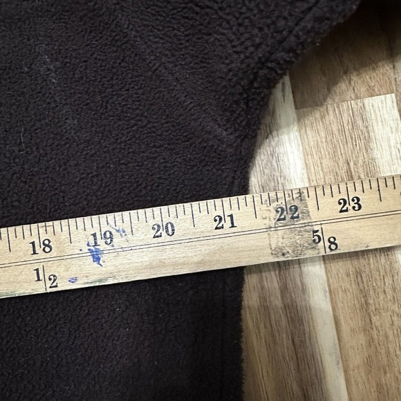 Patagonia Synchilla Mens Small Brown Blue Fleece Pullover Sweater Snap Button - Picture 6 of 8